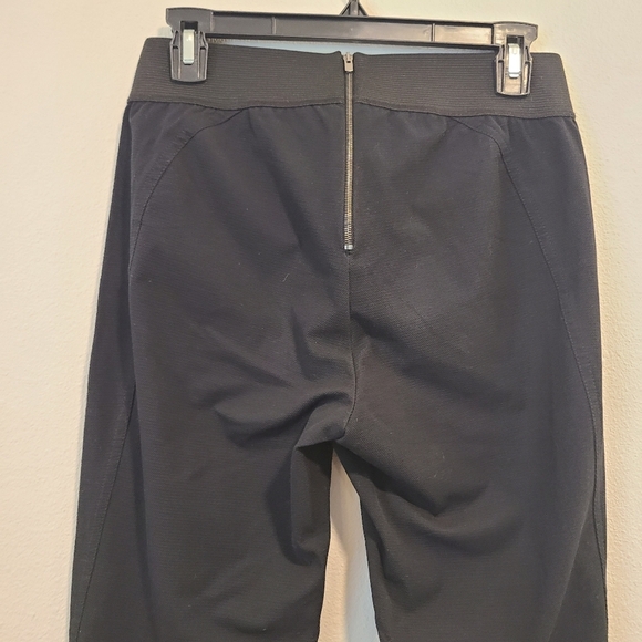 Stella McCartney Ponte Knit Black Slim Zip Ankle Pants - Picture 5 of 7